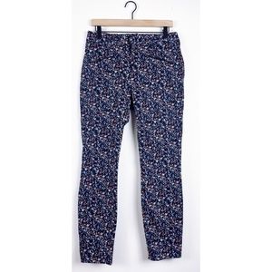 Gap Women's Blue Floral Skinny Ankle Pants Size 8